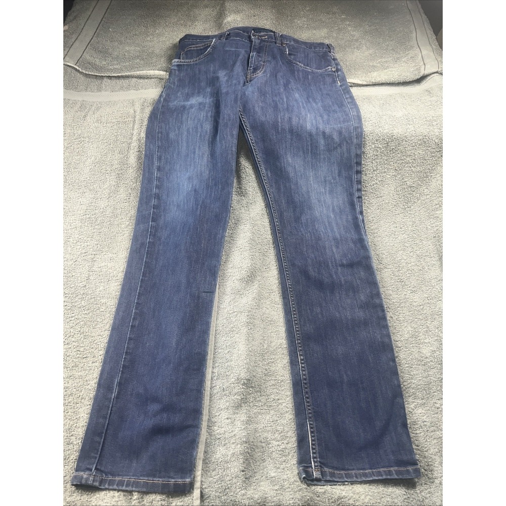 Patagonia Iron Clad Jeans Mens 34X32 Blue Denim Pants Organic Straight Stretch